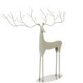 Floristik24 Scultura decorativa di cervo con grandi corna, look moderno in metallo, 48 cm