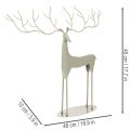 Scultura decorativa di cervo con grandi corna, look moderno in metallo, 48 cm | Floristik24.it