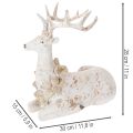 Statuetta decorativa di un cervo seduto con le corna, 30 cm | Floristik24.it