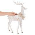 Statuetta decorativa di cervo con decorazione a pigna per decorazioni invernali, 49 cm | Floristik24.it