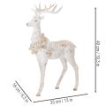 Statuetta decorativa di cervo con decorazione a pigna per decorazioni invernali, 49 cm | Floristik24.it