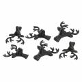 Floristik24 Decorazioni natalizie testa di cervo in metallo nero 6,8 cm 6 pezzi