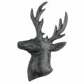 Floristik24 Busto di renna decorativo in metallo nero 8 cm × 4,8 cm 8 pezzi
