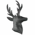 Floristik24 Busto di renna decorativo in metallo nero 8 cm × 4,8 cm 8 pezzi
