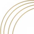 Floristik24 Anello decorativo in metallo Anello decorativo Scandi anello dorato Ø40cm 4 pezzi