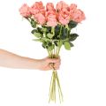Mazzetto di rose artificiali, stelo lungo 62 cm, 12 pezzi | Floristik24.it