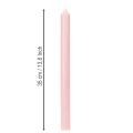 Candele rustiche a cono, tinta unita rosa, 350/28 mm, 4 pezzi | Floristik24.it