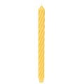 Floristik24 Candele rustiche a spirale, candele alte e affusolate, colore giallo tinta unita, 350/28 mm, confezione da 4 pezzi