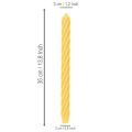 Candele rustiche a spirale, candele alte e affusolate, colore giallo tinta unita, 350/28 mm, confezione da 4 pezzi | Floristik24.it