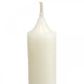 Floristik24 Candele rustiche candele a bastoncino alto tinta unita bianco 350/28mm 4 pezzi
