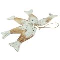 Floristik24 Appendiabiti rustico in legno con 5 pesci bianco naturale 15 cm