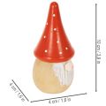 Mini statuette di gnomi in amanita muscaria, decorazione da tavolo, 10 cm, 6 pezzi | Floristik24.it