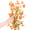 Ramo di orchidea artificiale arancione in filigrana, decorazione per la stanza, 110 cm, 3 pezzi | Floristik24.it