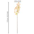 Ramo di orchidea artificiale arancione in filigrana, decorazione per la stanza, 110 cm, 3 pezzi | Floristik24.it
