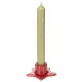 Portacandele a forma di stella per candele affusolate, Avvento e Natale, 8 cm, 2 pezzi | Floristik24.it