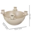 Portacandele con 4 supporti, corona d'Avvento moderna, beige, 15 cm | Floristik24.it
