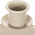 Portacandele con 4 supporti, corona d'Avvento moderna, beige, 15 cm | Floristik24.it