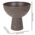 Vaso rotondo con supporto, vaso moderno, 25 cm | Floristik24.it