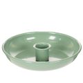 Floristik24 Candeliere decorativo in metallo verde, per candele affusolate, 13 cm