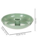 Candeliere decorativo in metallo verde, per candele affusolate, 13 cm | Floristik24.it