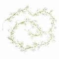 Floristik24 Ghirlanda di decorazioni per matrimoni gipsofila con occhielli bianchi 180 cm