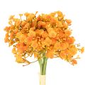 Floristik24 Ramo artificiale di gypsophila arancione per composizioni floreali, 30 cm, 10 pezzi