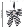 Fiocco in tessuto con spilla e gancio, a quadri, 24 cm, 2 pezzi | Floristik24.it
