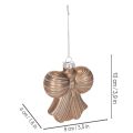 Decorazioni natalizie in vetro, fiocco per appenderle, 10 cm, 2 pezzi | Floristik24.it