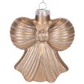 Decorazioni natalizie in vetro, fiocco per appenderle, 10 cm, 2 pezzi | Floristik24.it