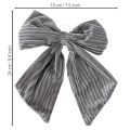Fiocco decorativo da appendere, fiocco natalizio, velluto, a coste, 24 cm, 2 pezzi | Floristik24.it