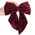Fiocco in velluto a coste rosso per decorazioni natalizie da appendere, 24 cm, 2 pezzi | Floristik24.it