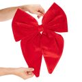 Fiocco decorativo rosso, grande fiocco in velluto per finestra o porta, 50 cm | Floristik24.it