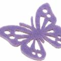 Floristik24 Farfalla in feltro decoro tavola viola bianco assortita 3,5x4,5cm 54 pezzi