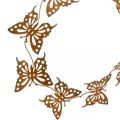 Floristik24 Decorazione farfalla, decorazione primaverile da appendere, anello ghirlanda, patina Ø30cm 2pz