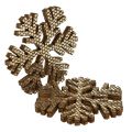 Floristik24 Fiocco di neve Decorazione natalizia in oro Ø4cm 48 pezzi