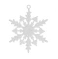 Floristik24 Fiocco di neve da appendere 7cm bianco con glitter 36pz