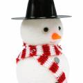 Floristik24 Decorazione albero di Natale pupazzo di neve con cappello da appendere H8cm 12pz