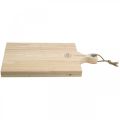 Floristik24 Tagliere in legno di mango, vassoio decorativo con manico in vero legno 38 × 26,5 cm L48 cm