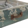 Floristik24 Cassetto per piantare legno blu antico 24 × 22 cm