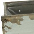 Floristik24 Fioriera cassetto in legno grigio antico 27cm x 13cm
