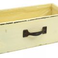 Floristik24 Cassetto in legno per piantare Yellow Shabby Chic 25×13×8cm