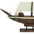 Floristik24 Decorazione per barca a vela nave in legno di pino marrone 32×5×41 cm