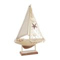 Floristik24 Decorazione per barca a vela veliero in legno marrone 17,5×4×27,5 cm