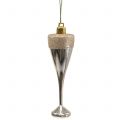 Floristik24 Bicchieri di champagne per appendere oro chiaro 10 cm 8 pezzi