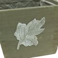 Floristik24 Cassetta per piante in legno shabby chic cassetta in legno grigio 11×14,5×14 cm