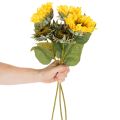 Girasole artificiale con foglie e fiori realistici, 58 cm, 3 pezzi | Floristik24.it