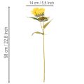 Girasole artificiale con foglie e fiori realistici, 58 cm, 3 pezzi | Floristik24.it