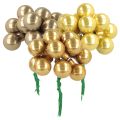 Floristik24 Mini palline di Natale su filo, bacche a specchio, lucide, 20 mm, 140 pezzi