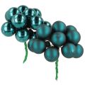 Floristik24 Mini palline di Natale in mix lucido opaco con bacche a specchio, 20 mm, 140 pezzi