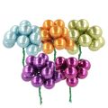 Floristik24 Mini palline di Natale su filo, bacche colorate a specchio, 25 mm, 140 pezzi